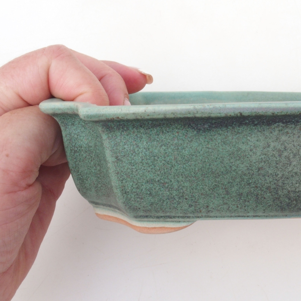 Bonsai miska H03 - 16,5 x 12 x 4,5 cm. - zelená