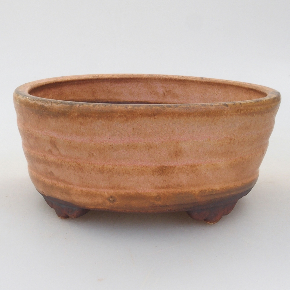 Keramická bonsai miska 10,5 x 9 x 4 cm, barva růžová