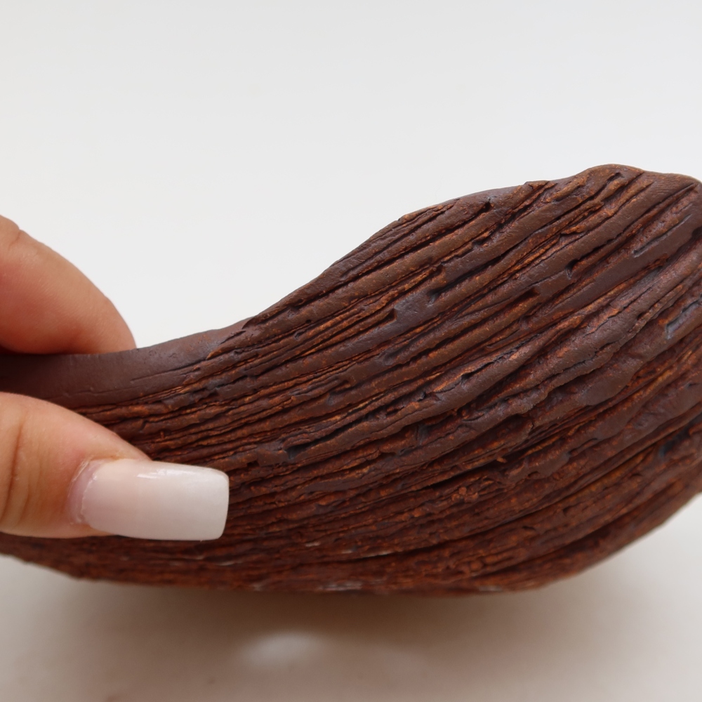 Keramická Skořápka  20 x 15,5 x 6 cm , barva hnědá