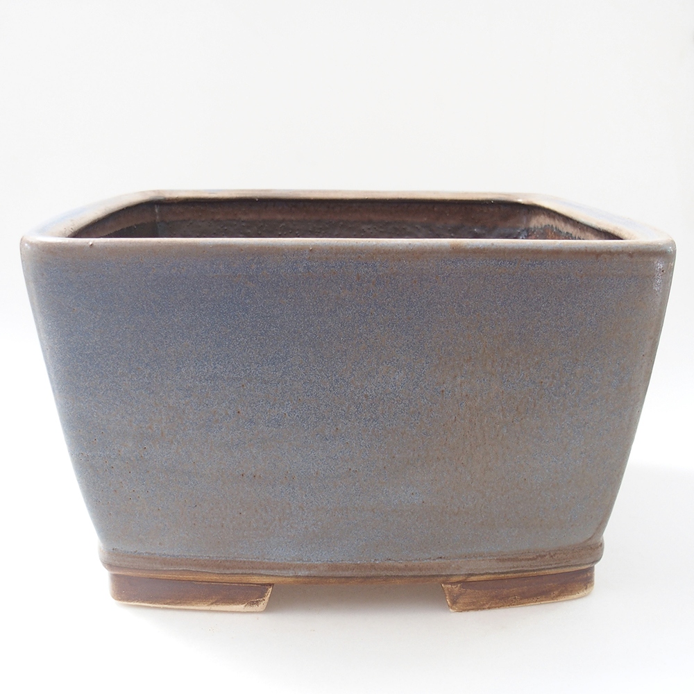 Keramická bonsai miska 26,5 x 26,5 x 16 cm, barva modrá