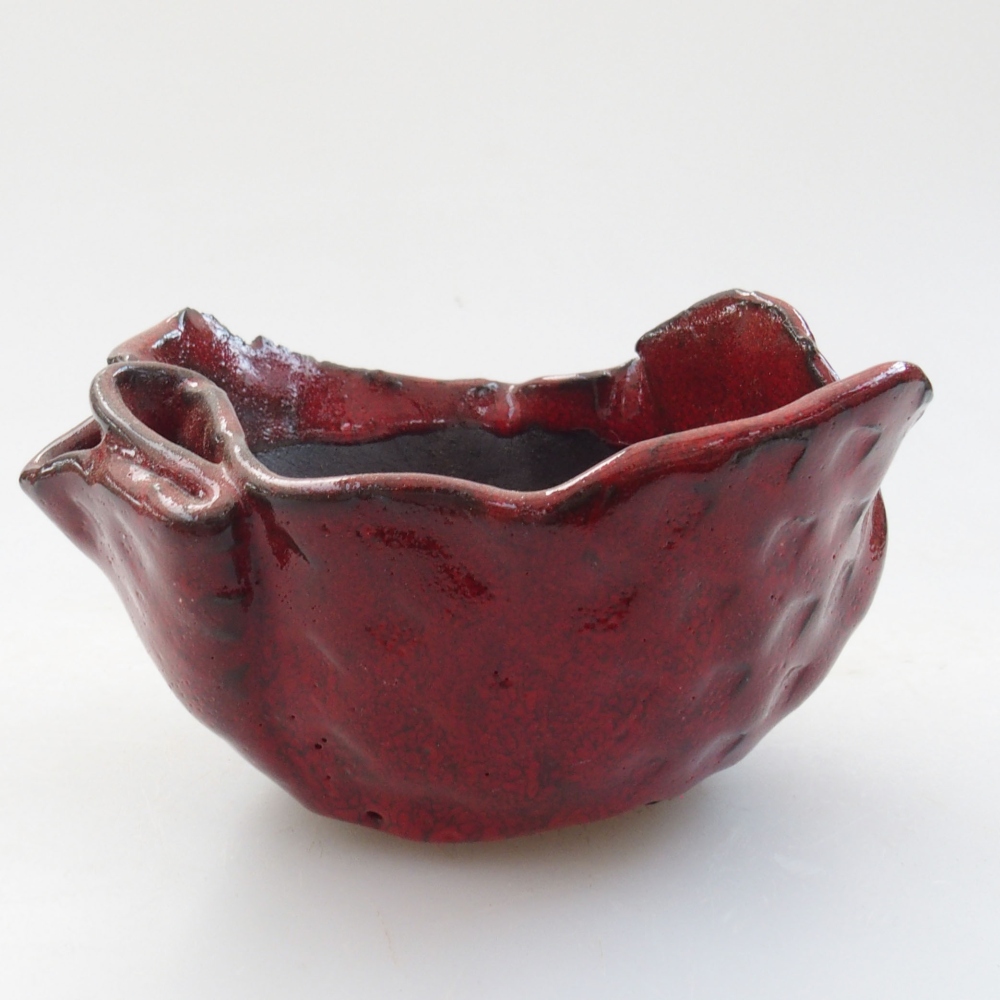 Keramická Skořápka  8,5 x 7 x 5 cm , barva červená