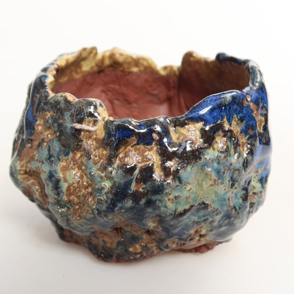 Keramická Skořápka  7 x 7 x 5,5 cm , barva modrohnědá