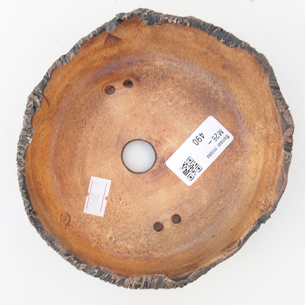 Keramická bonsai miska 13 x 13 x 6 cm, barva zelená