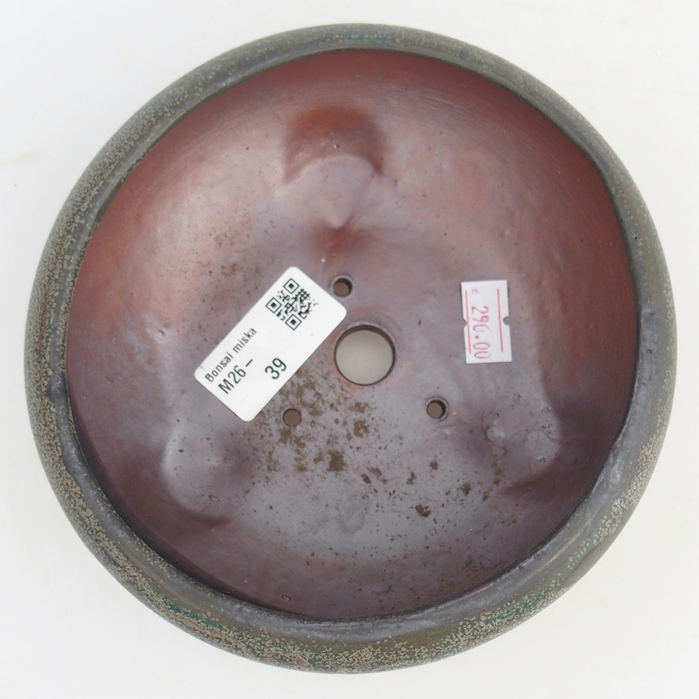 Keramická bonsai miska 15 x 15 x 7 cm, barva šedá