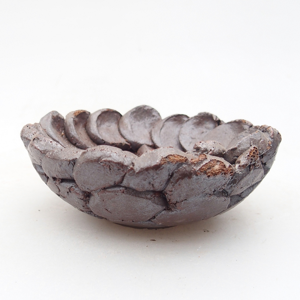 Keramická Skořápka  9 x 9 x 4 cm , barva hnědá