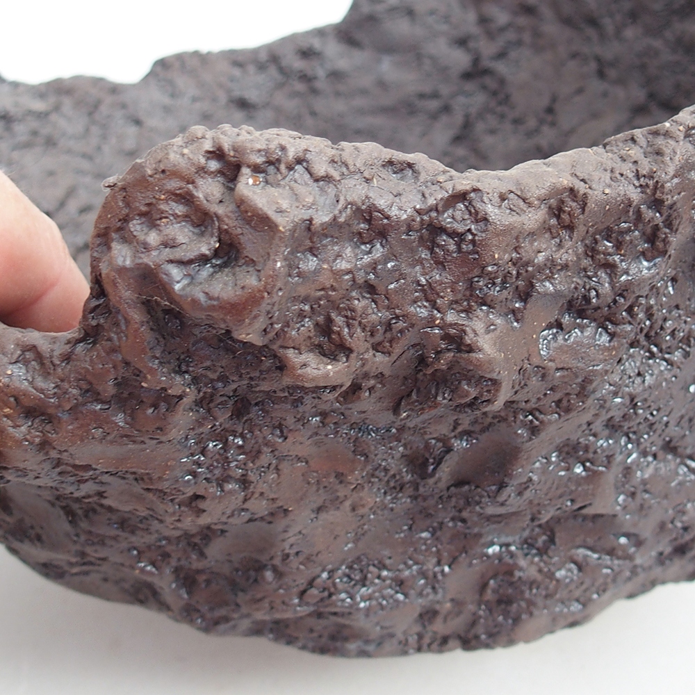 Keramická Skořápka 24 x 21 x 20 cm , barva hnědá