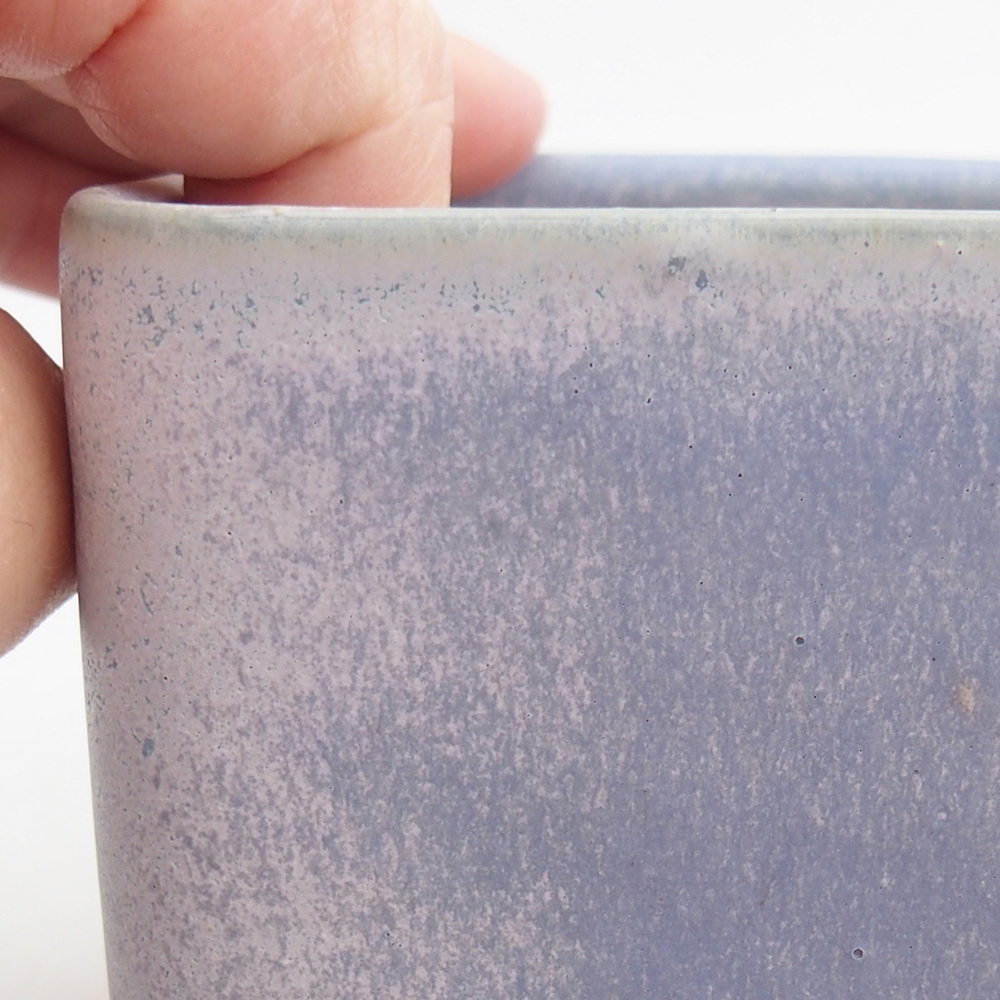 Keramická bonsai miska 10 x 10 x 8 cm, barva modrá