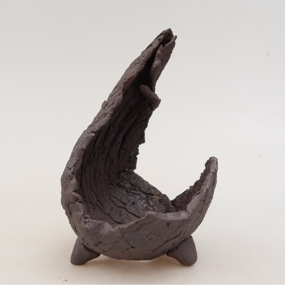 Keramická Skořápka  7,5 x 8 x 13 cm , barva hnědá