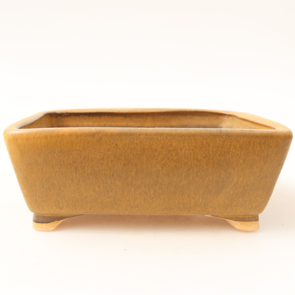 Keramická bonsai miska 13,5 x 11 x 5 cm, barva hnědá