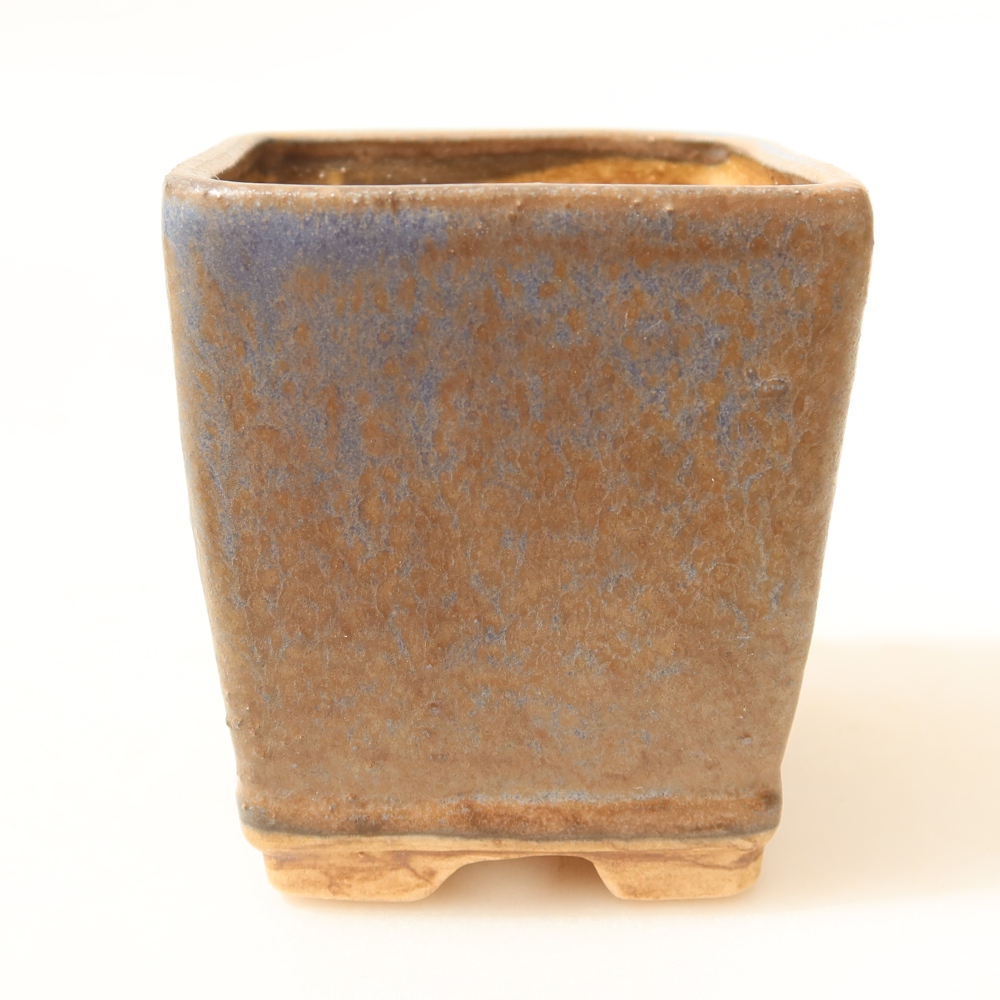 Keramická bonsai miska 6,5 x 6,5 x 7 cm, barva modrá