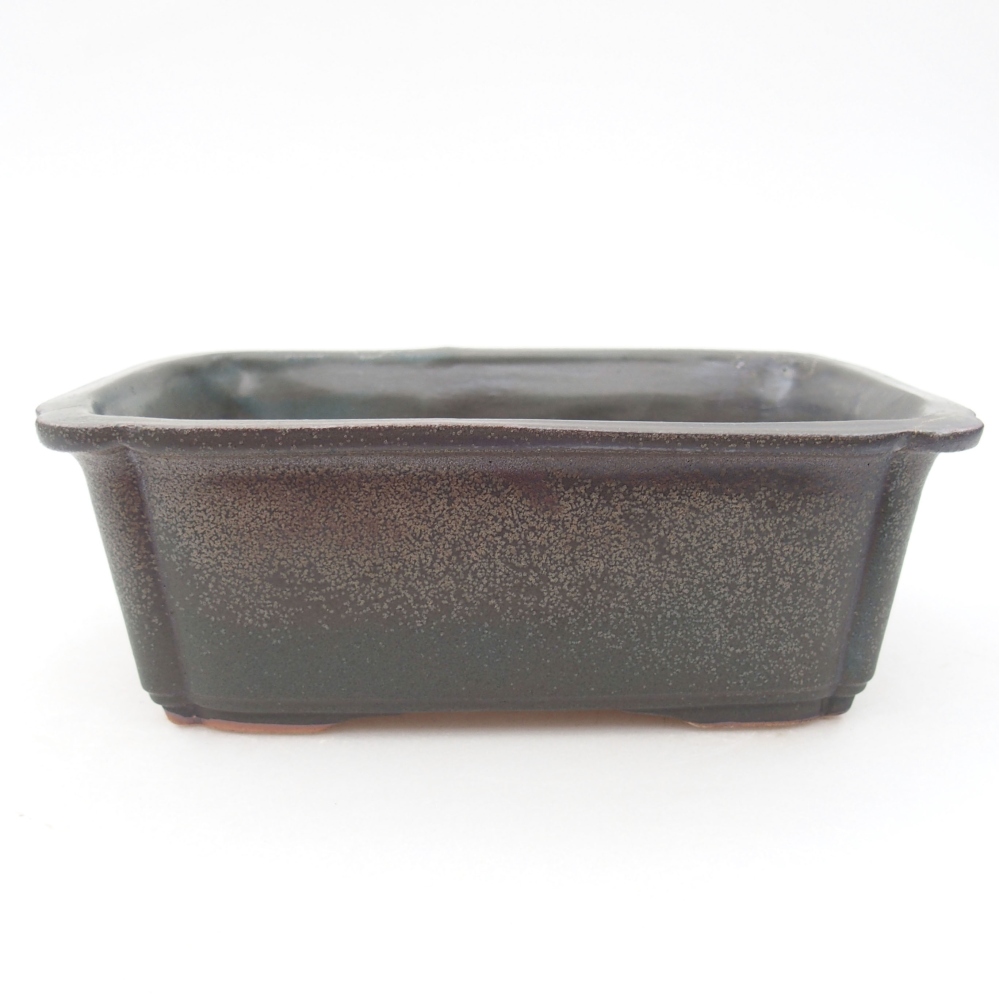 Keramická bonsai miska 17,5 x 12,5 x 6 cm, barva šedá