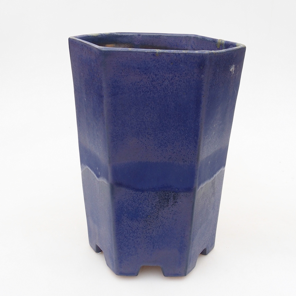 Keramická bonsai miska 13 x 11,5 x 17 cm, barva modrá