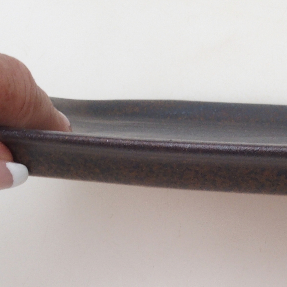 Keramická podmiska H08 - 22,5 x 16 x 1 cm - hnědá