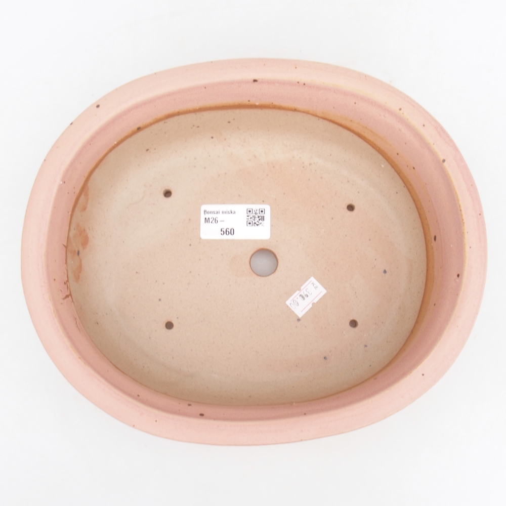 Keramická bonsai miska 23 x 19 x 7 cm, barva růžová