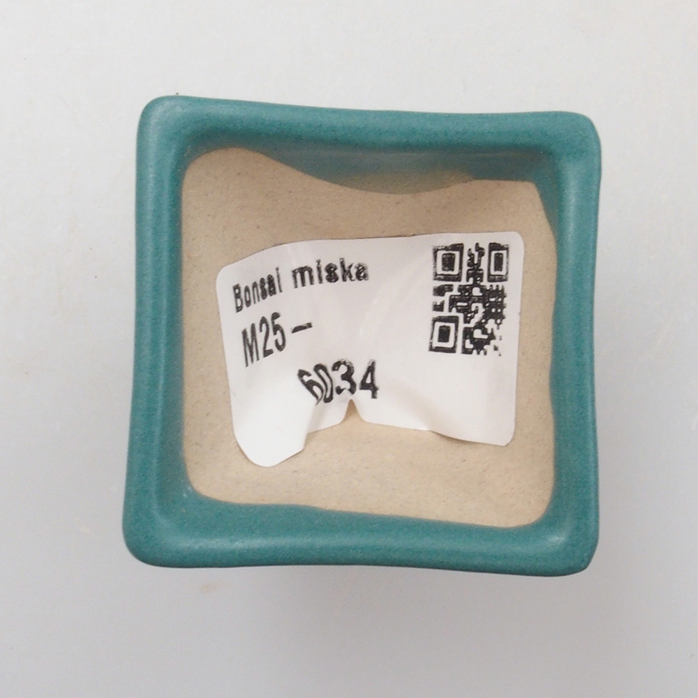 Keramická bonsai miska 4 x 4 x 3,5 cm, barva modrá