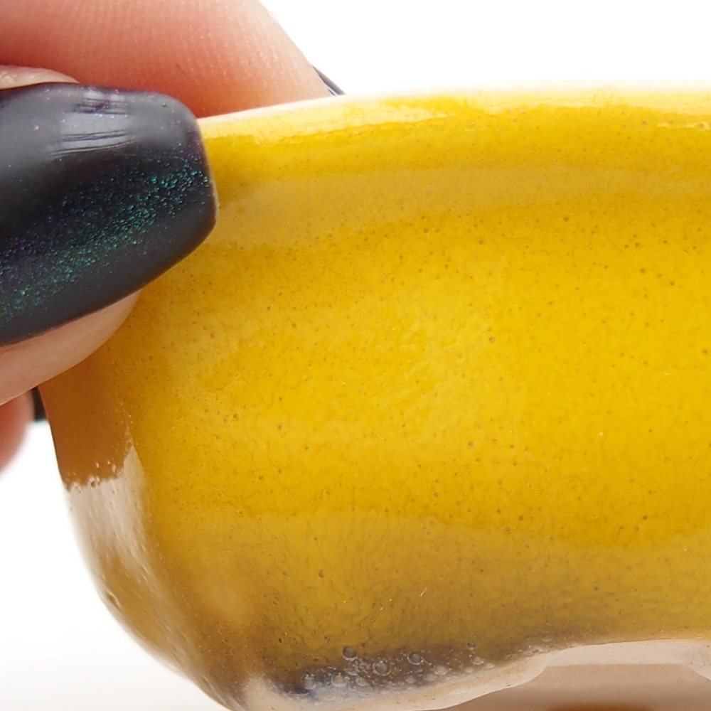 Mini bonsai miska 6,5 x 6,5 x 2,5 cm, barva žlutá