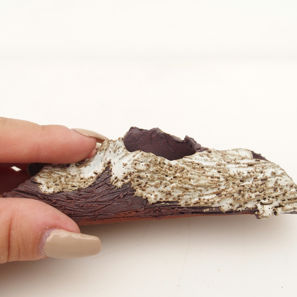 Keramická Skořápka  11 x 4 x 3 cm , barva béžová