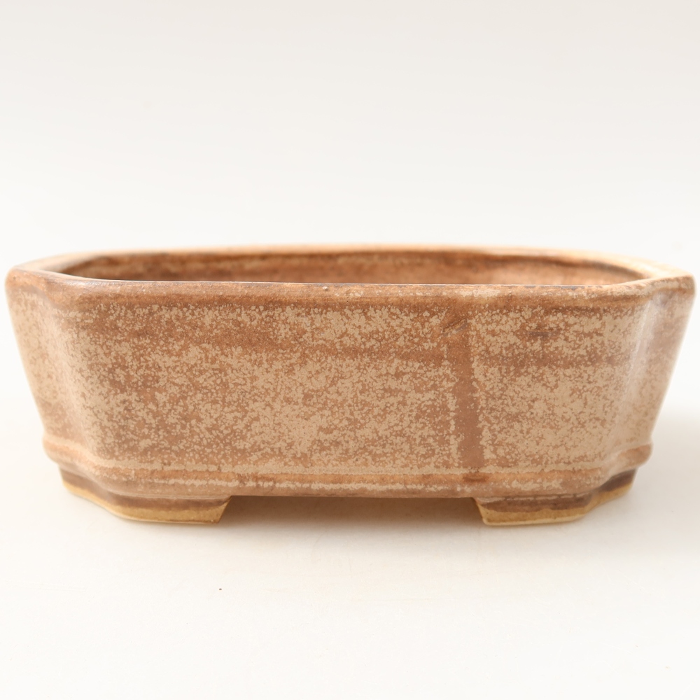 Keramická bonsai miska 13,5 x 11,5 x 4 cm, barva růžová