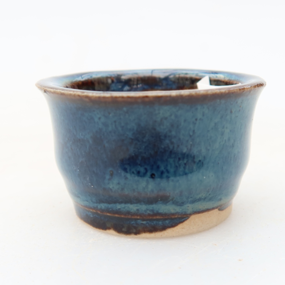 Keramická bonsai miska 3,5 x 3,5 x 2,5 cm, barva modrá
