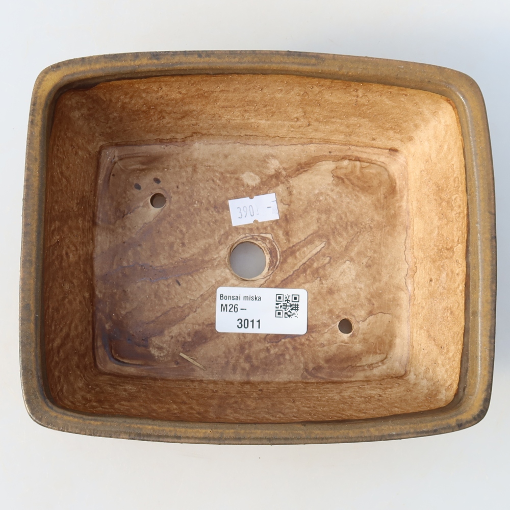 Keramická bonsai miska 18,5 x 15,5 x 6 cm, barva hnědá