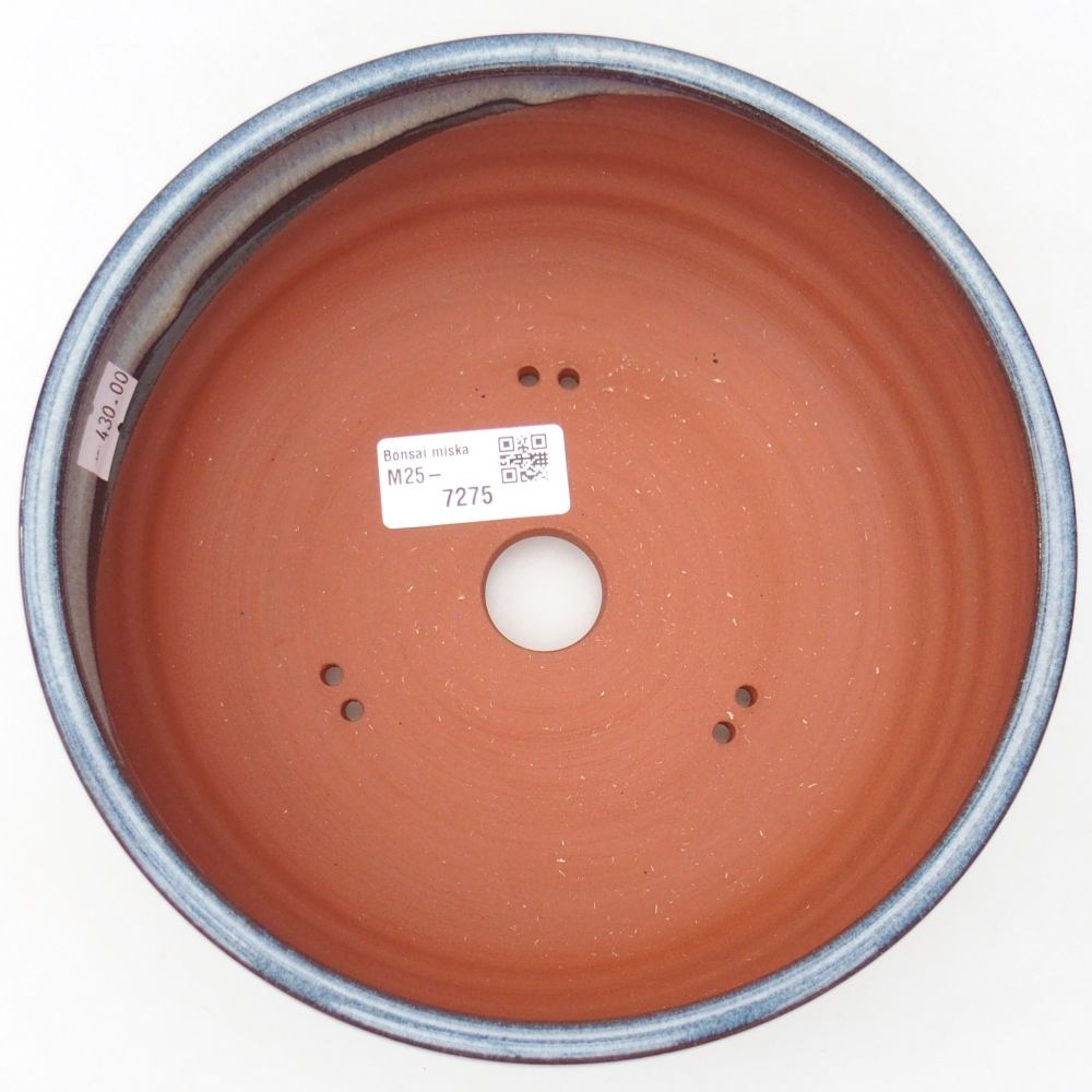 Keramická bonsai miska 19 x 19 x 7 cm, barva modrá