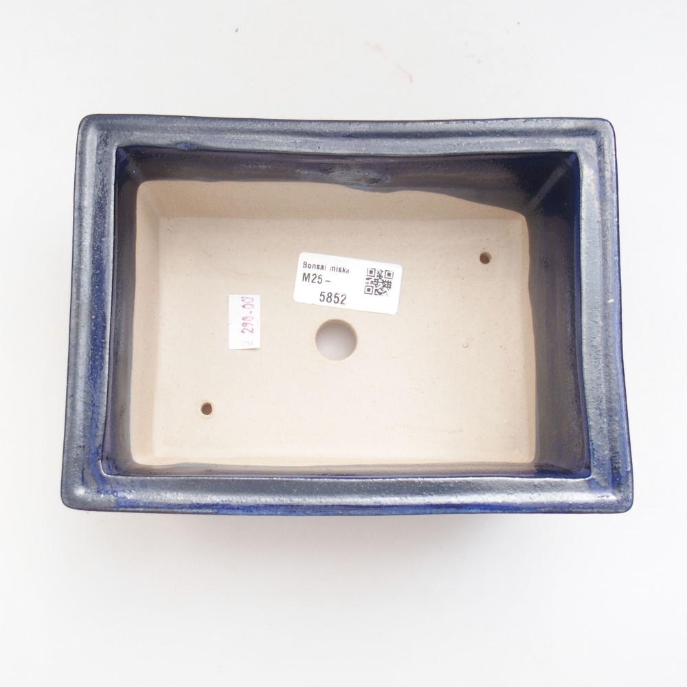 Keramická bonsai miska 18,5 x 13 x 6,5 cm, barva modrá