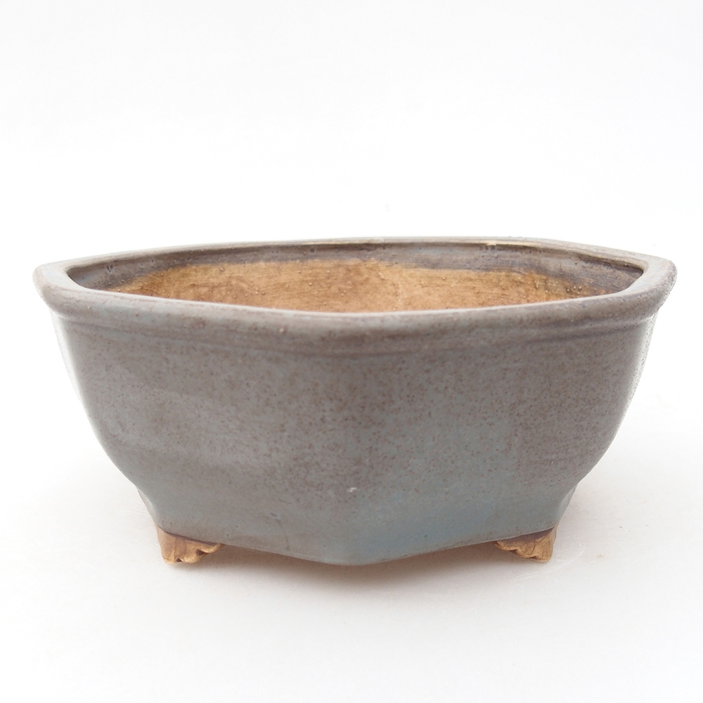 Keramická bonsai miska 17 x 16,5 x 7 cm, barva modrá