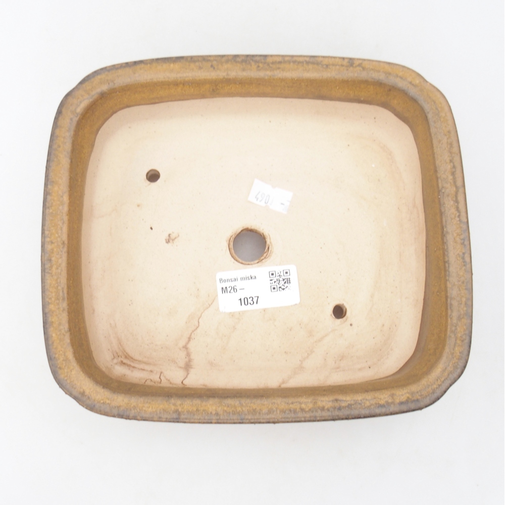 Keramická bonsai miska 19 x 17 x 6 cm, barva hnědá