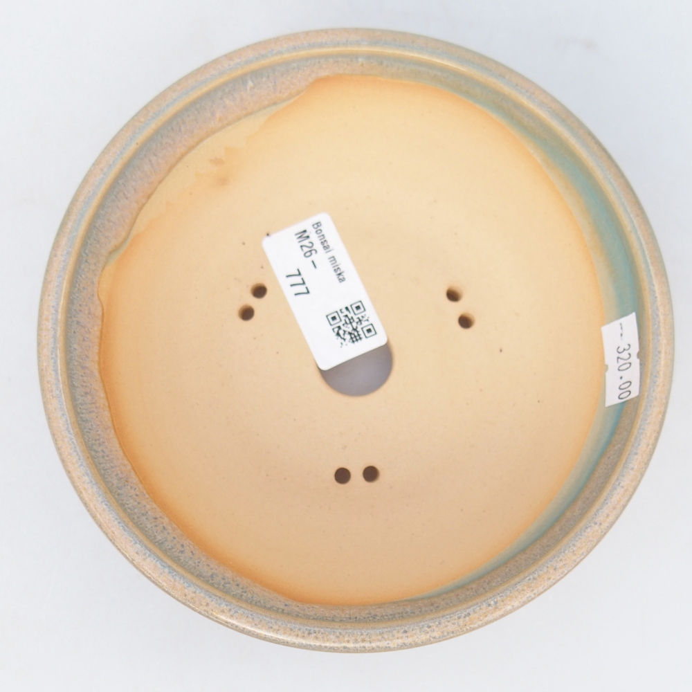 Keramická bonsai miska 14,5 x 14,5 x 5 cm, barva zelenohnědá