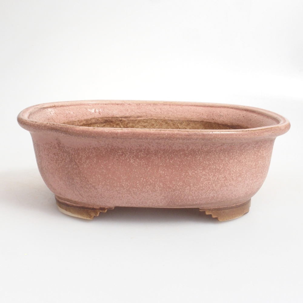 Keramická bonsai miska 11,5 x 16 x 6,5 cm, barva růžová