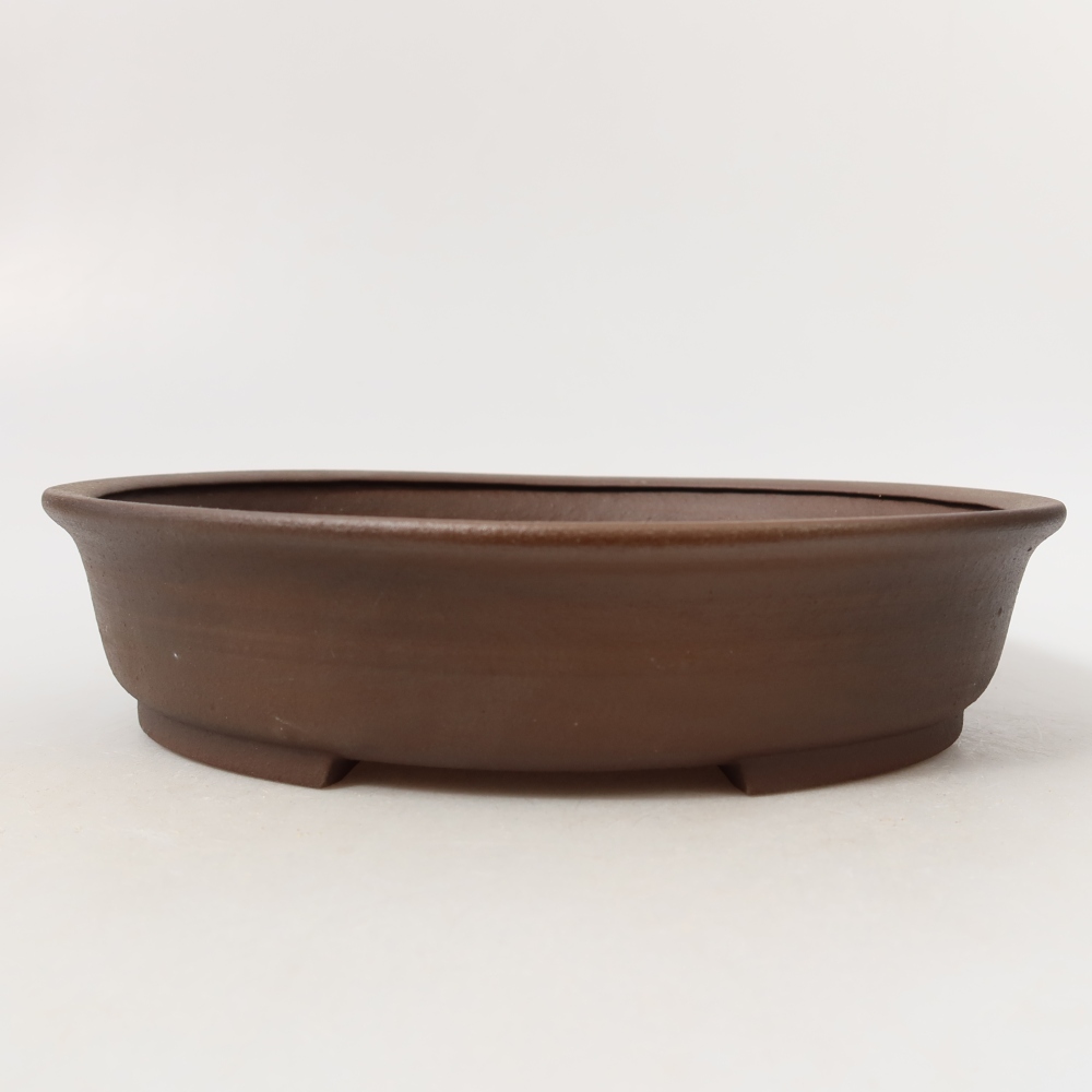 Keramická bonsai miska 21 x 19 x 5 cm, barva hnědá