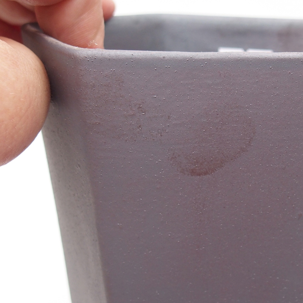 Keramická bonsai miska 13 x 11,5 x 17 cm, barva kovová