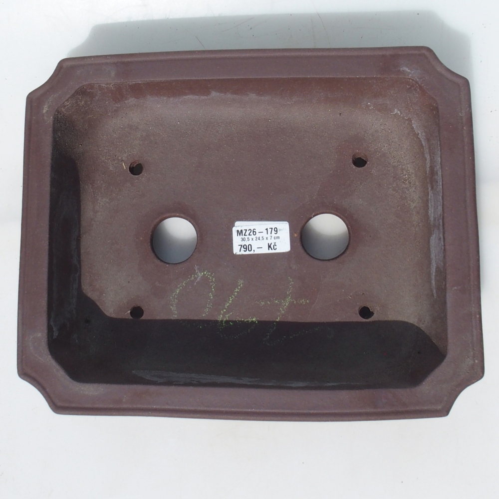 Bonsai miska 30,5 x 24,5 x 7 cm berva hnědá