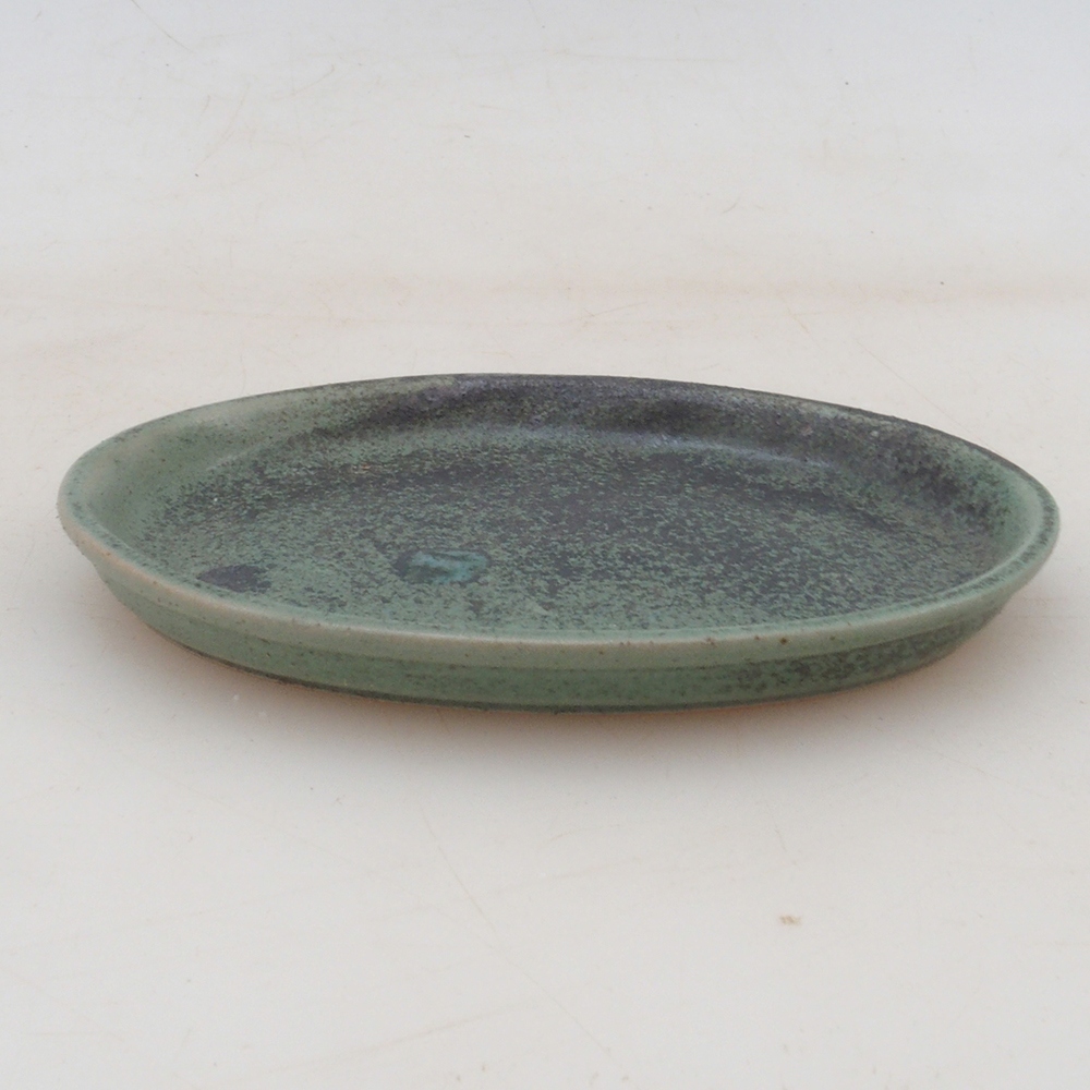 Keramická podmiska H04 - 10,5 x 8 x 1 cm - zelená