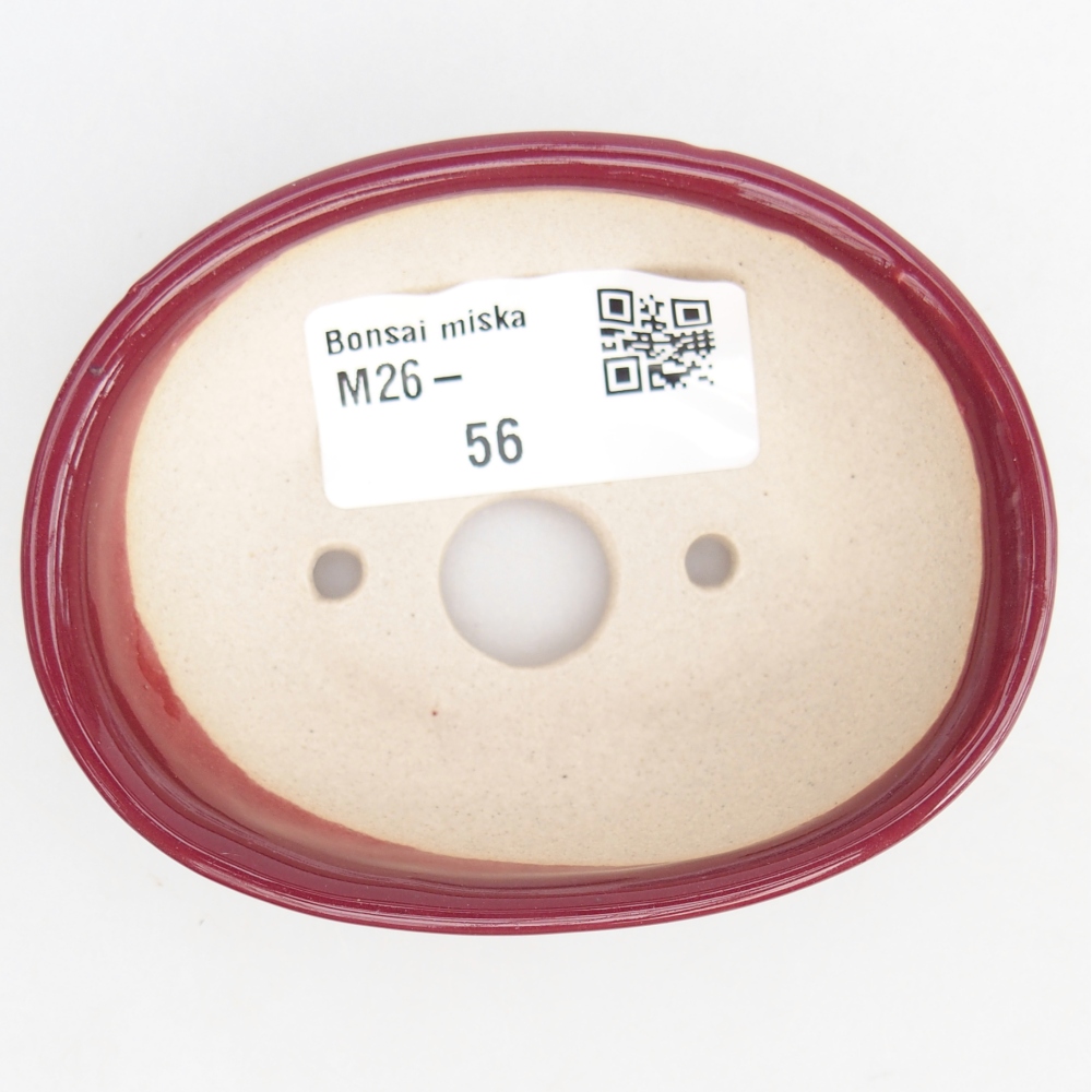 Mini bonsai miska 8 x 6 x 2,5 cm, barva vínová