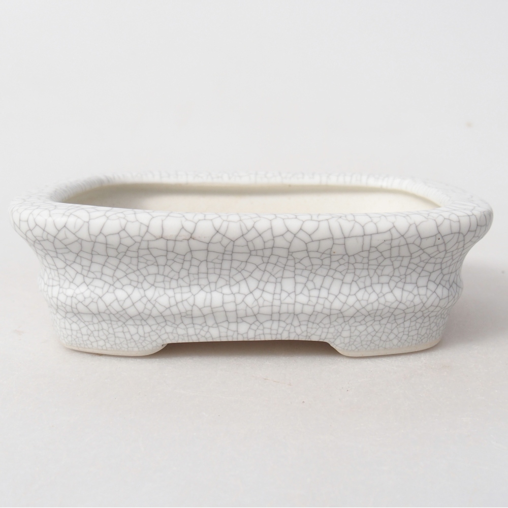 Keramická bonsai miska 11 x 11 x 7 cm, barva raku