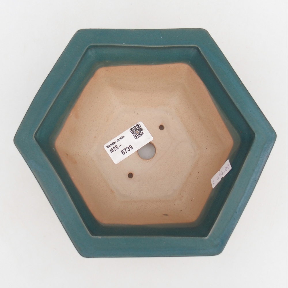 Keramická bonsai miska 18,5 x 16,5 x 9 cm, barva modrá