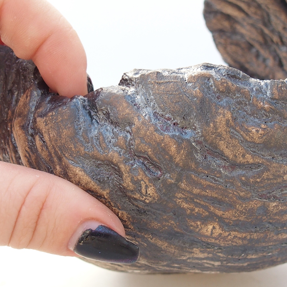 Keramická Skořápka 13 x 12,5 x 12,5 cm , barva hnědá