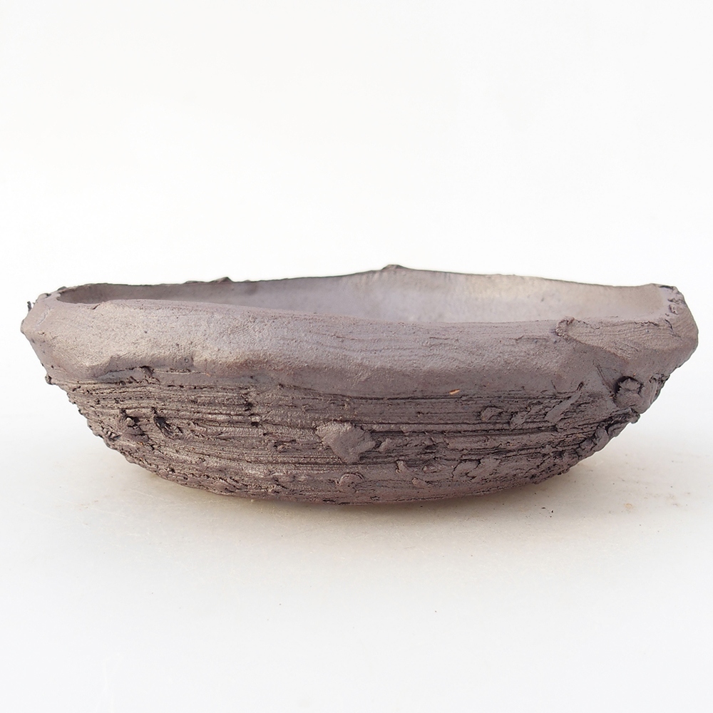 Keramická bonsai miska 17 x 17 x 5,5 cm, barva kovová