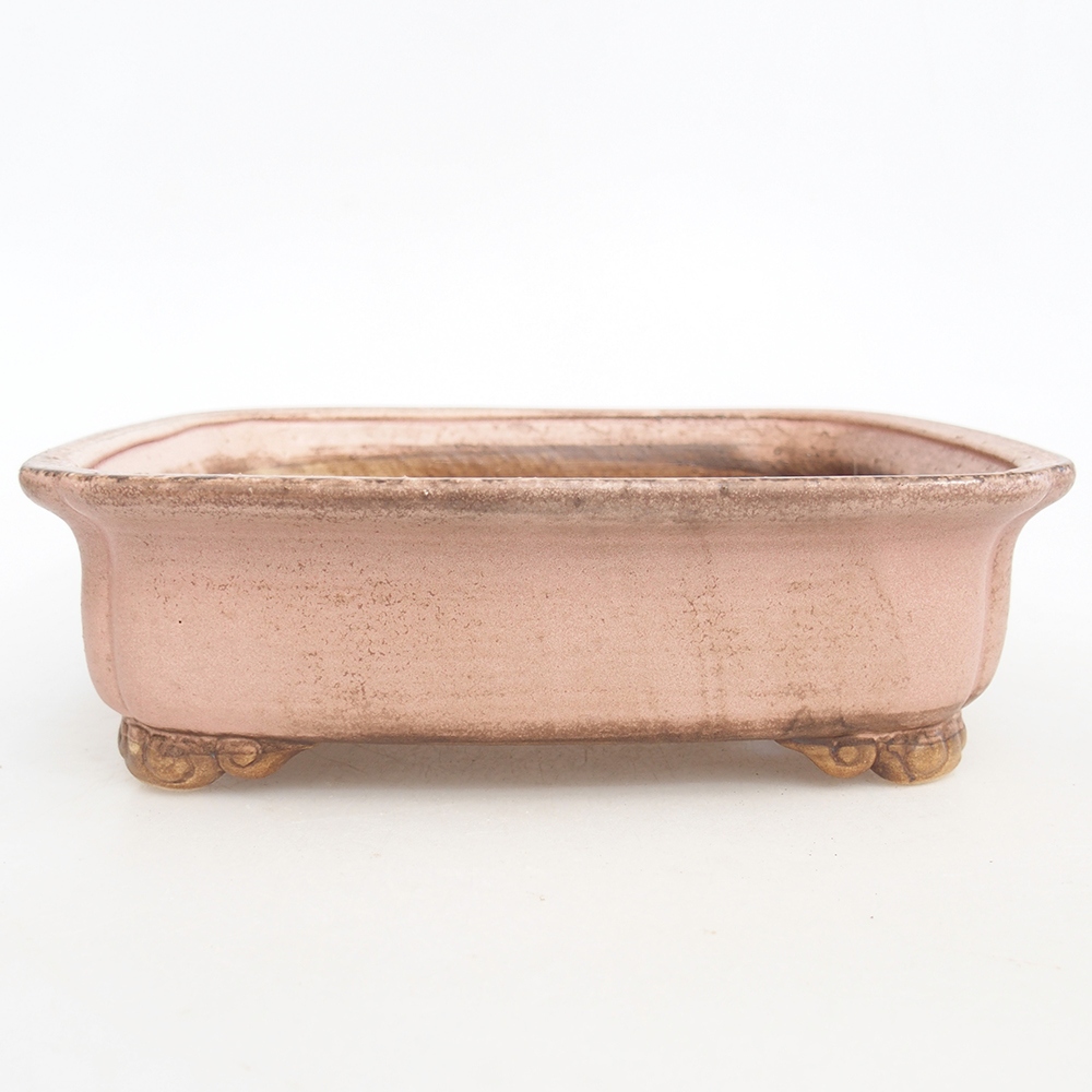 Keramická bonsai miska 20 x 17 x 6 cm, barva růžová