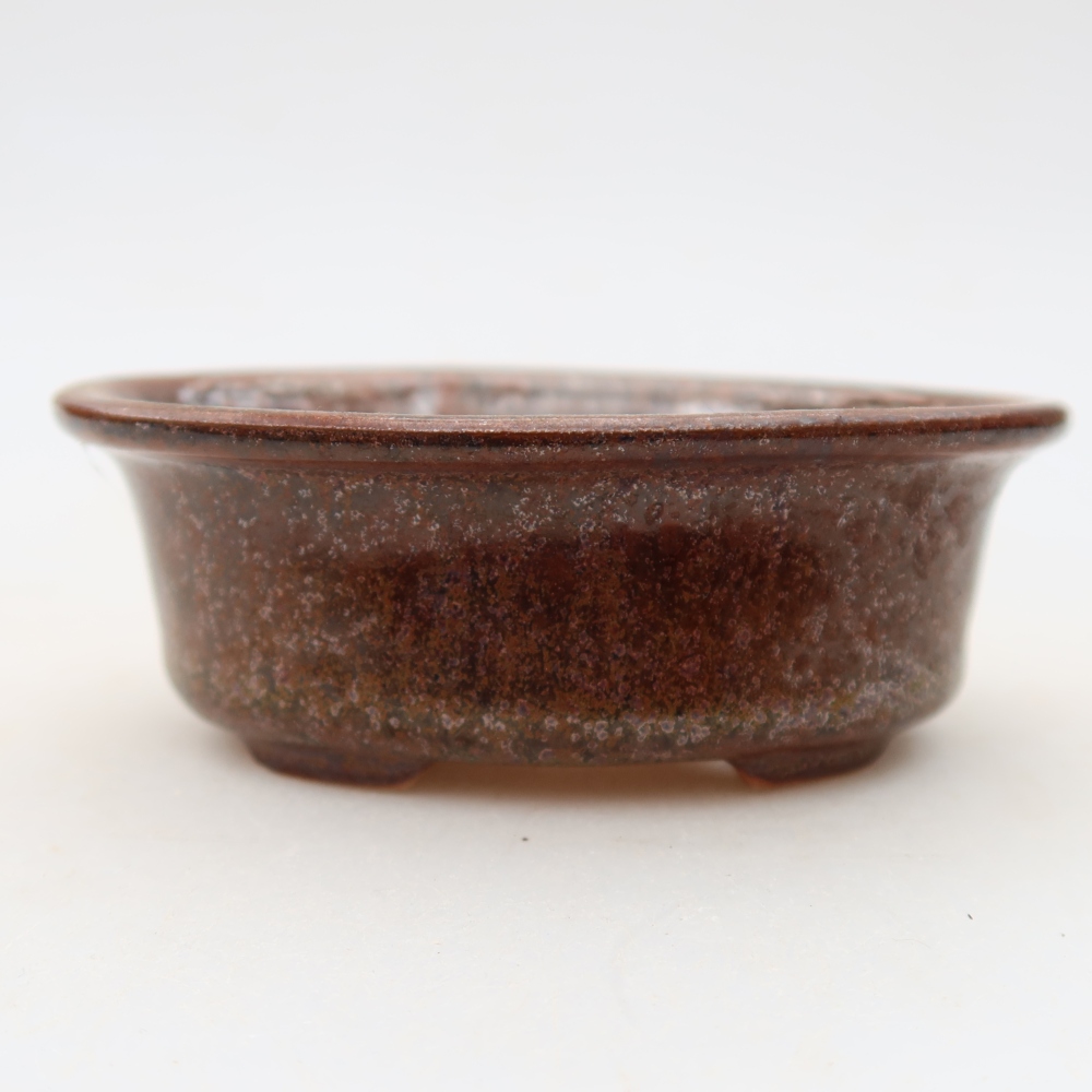 Keramická bonsai miska 9,5 x 6,5 x 3 cm, barva hnědá