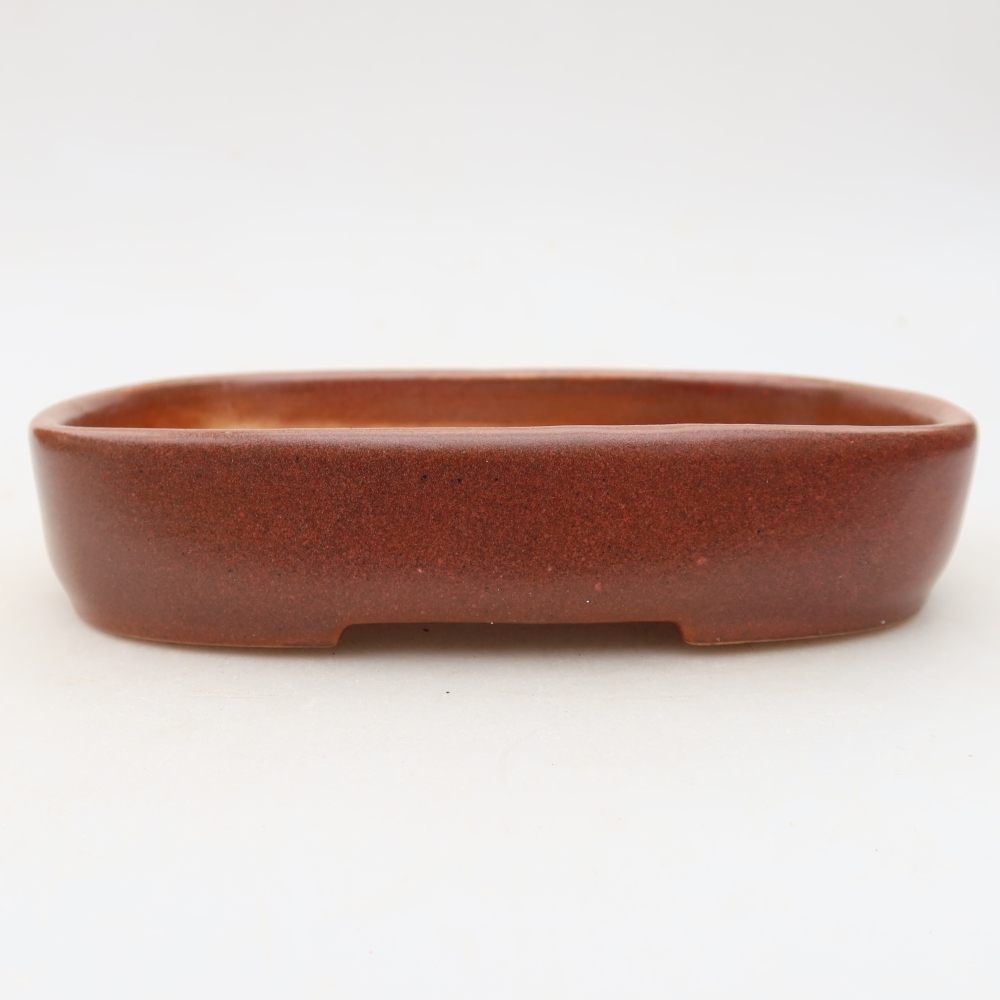 Keramická bonsai miska 16 x 11 x 3,5 cm, barva vínová