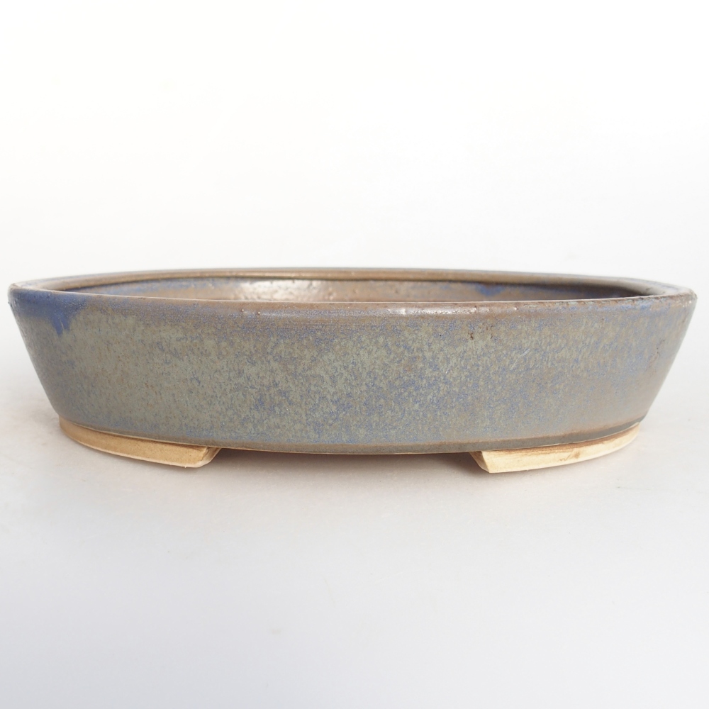 Keramická bonsai miska 21 x 19 x 4 cm, barva modrá