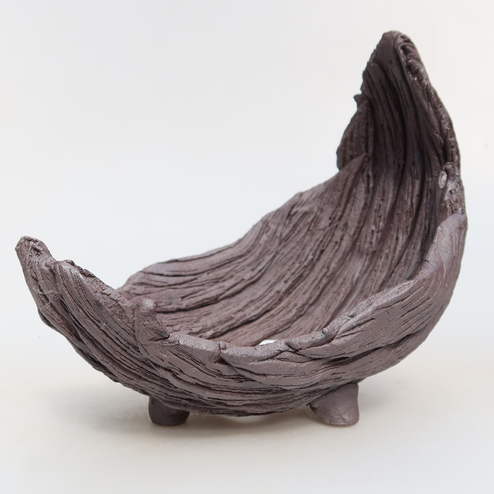 Keramická Skořápka  15 x 11 x 14,5 cm , barva hnědá