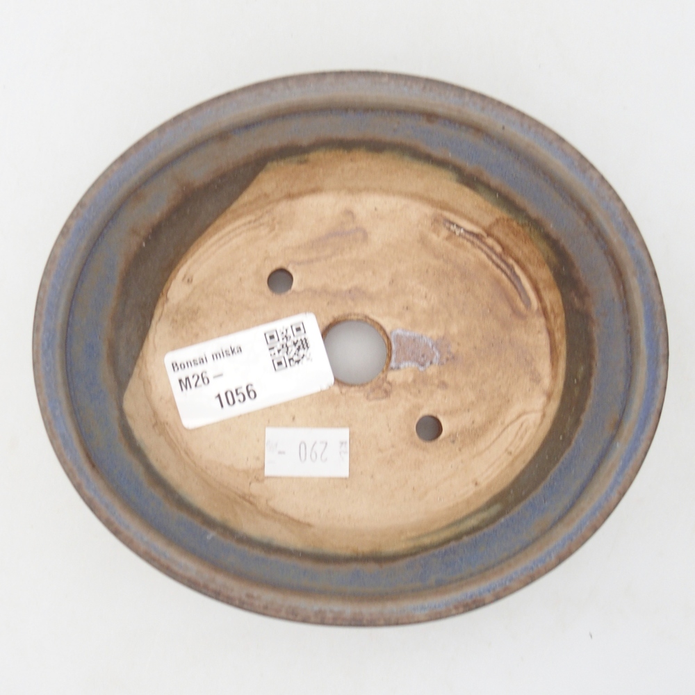 Keramická bonsai miska 14,5 x 12,5 x 4 cm, barva modrá
