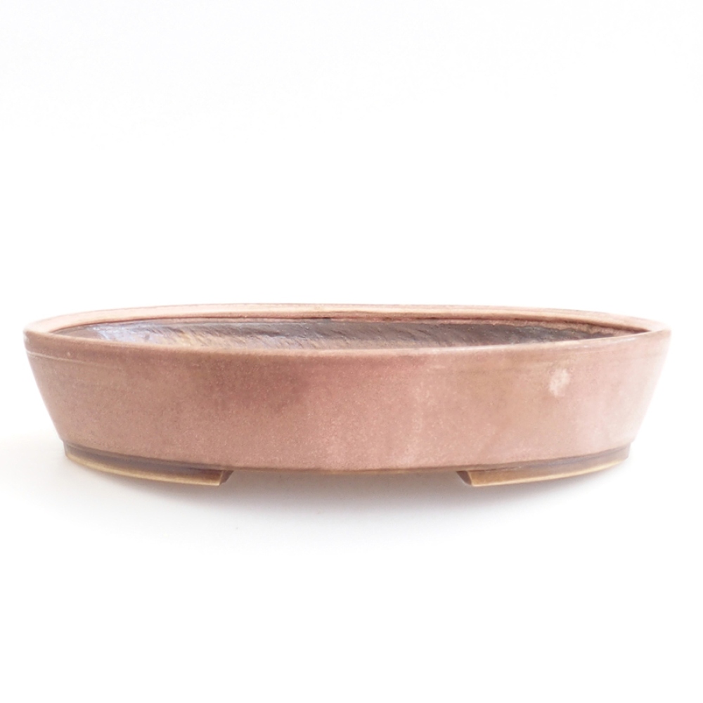 Keramická bonsai miska 31 x 26,5 x 6 cm, barva růžová