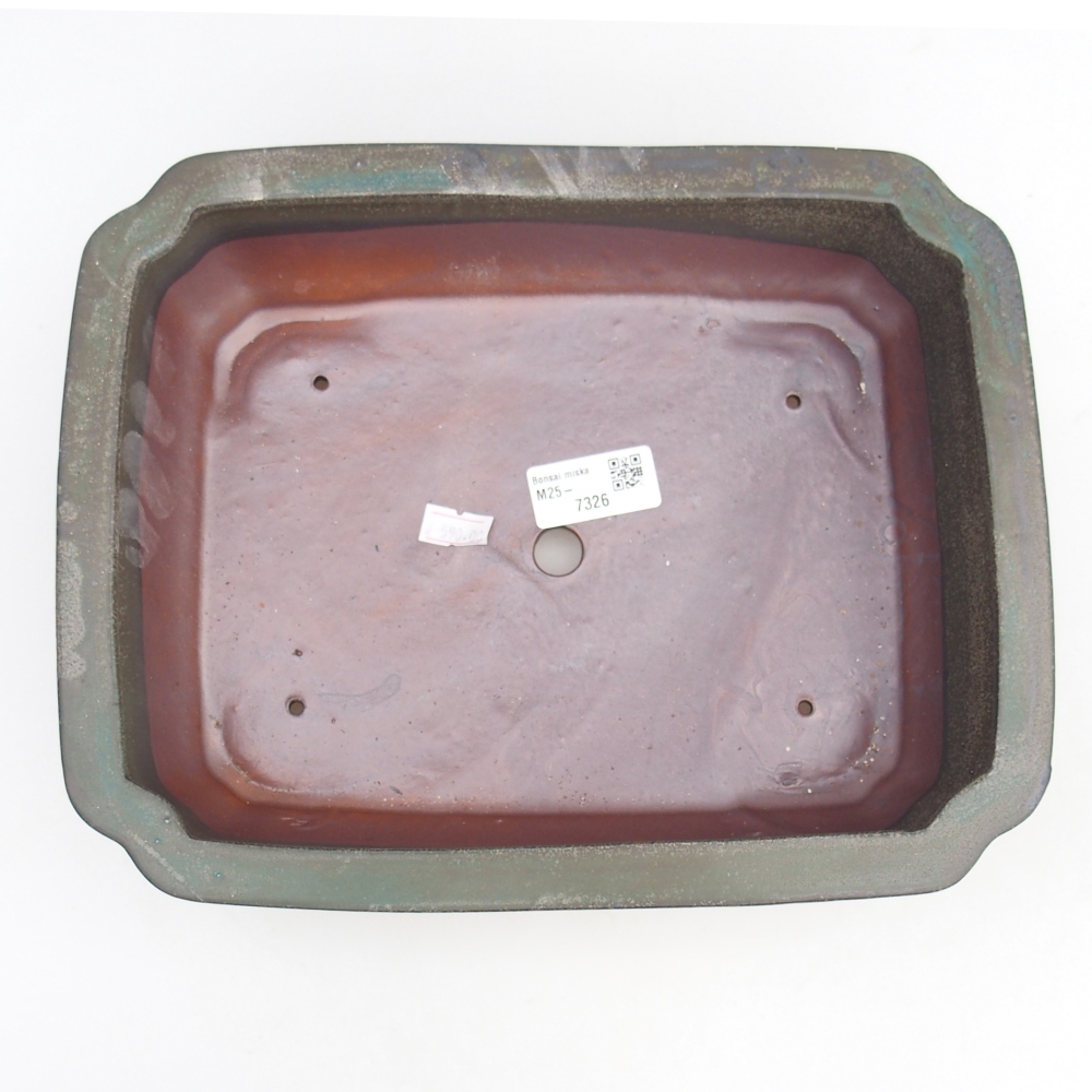 Keramická bonsai miska 27,5 x 22 x 7 cm, barva šedá