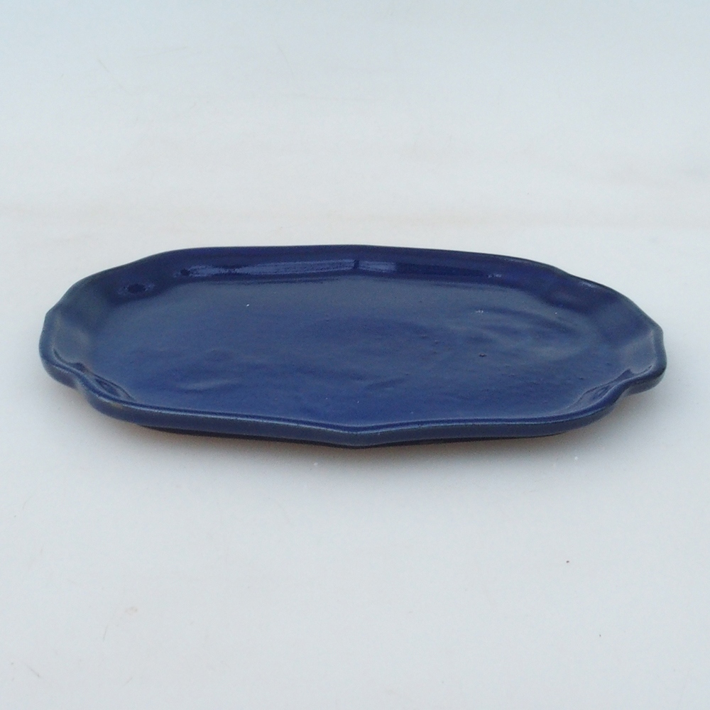 Keramická podmiska H51 -18,5 x 14,5 x 1 cm - modrá