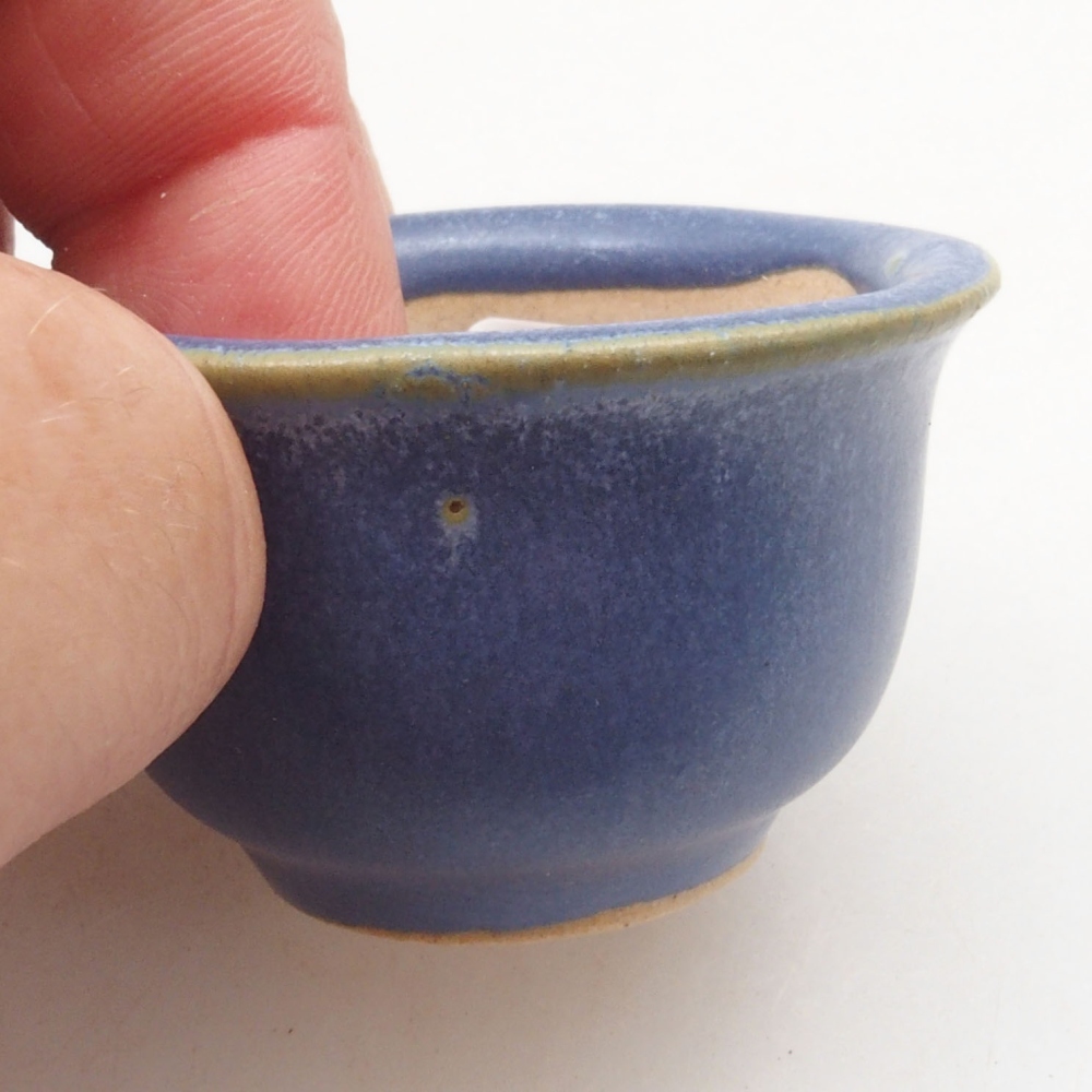 Mini bonsai miska 4,5 x 4,5 x 3 cm, barva modrá
