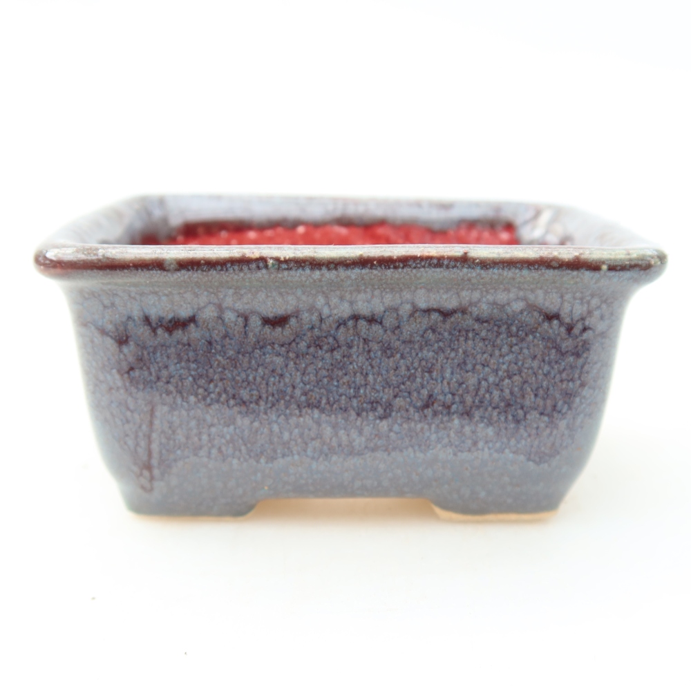 Keramická bonsai miska 7,5 x 5,5 x 4 cm, barva šedá